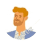 Illustration of a smiling bearded man