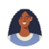 Smiling woman with dark hair wearing a blue shirt